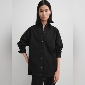 TOTEME Oversized Poplin Shirt Black 38